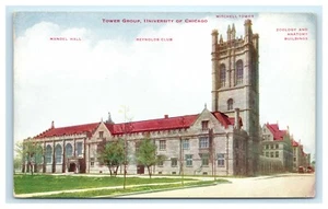 POSTCARD Tower Group University of Chicago Reynolds Club, Mitchell, Zoology IL - Picture 1 of 2