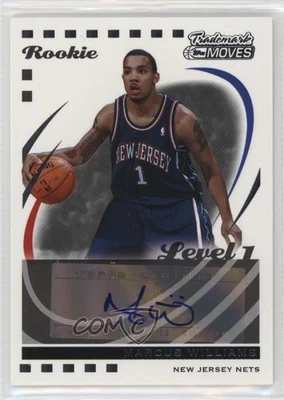2006-07 Topps Trademark Moves Level 1 /75 Marcus Williams #117 Rookie Auto RC - Image 1 of 2