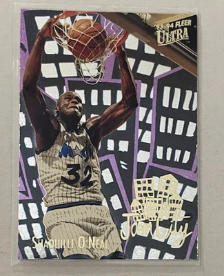 Tarjeta insertada Shaquille O'Neal 1993-94 Fleer Ultra Jam City #7 Shaq Dunking Foto 1 de 4