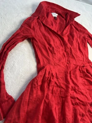 Vestido Blusa HD in Paris Rojo Manga Larga Usado en Excelente Condición Talla 10 Foto 1 de 4