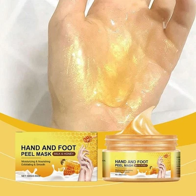 Milk & Honey Moisturizing Exfoliating and Smoothing Peel Foot Hand Mask- K4J6 - Image 1 of 4