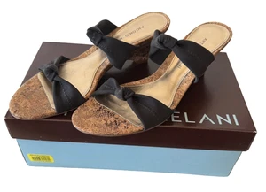 Antonio Melani Women's Sandals, Black, 8M, Riviera, Fabric Straps, Leather Soles - Picture 1 of 5