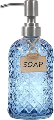 Funly mee Bathroom & Kitchen Glass Hand and Dish Soap Dispenser with 304 Rustpr