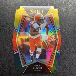 2021 Panini Select Nick Chubb #110 Premier Level Black Gold Die-Cut - Picture 1 of 2