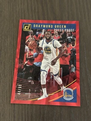 Tarjeta verde Draymond 2018-19 Panini Donruss prueba de prensa láser rojo/99 #32 Foto 1 de 3