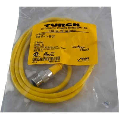 NEW TURCK WKB 3T-1-SB 3T Single-ended Cordset - Image 1 of 3