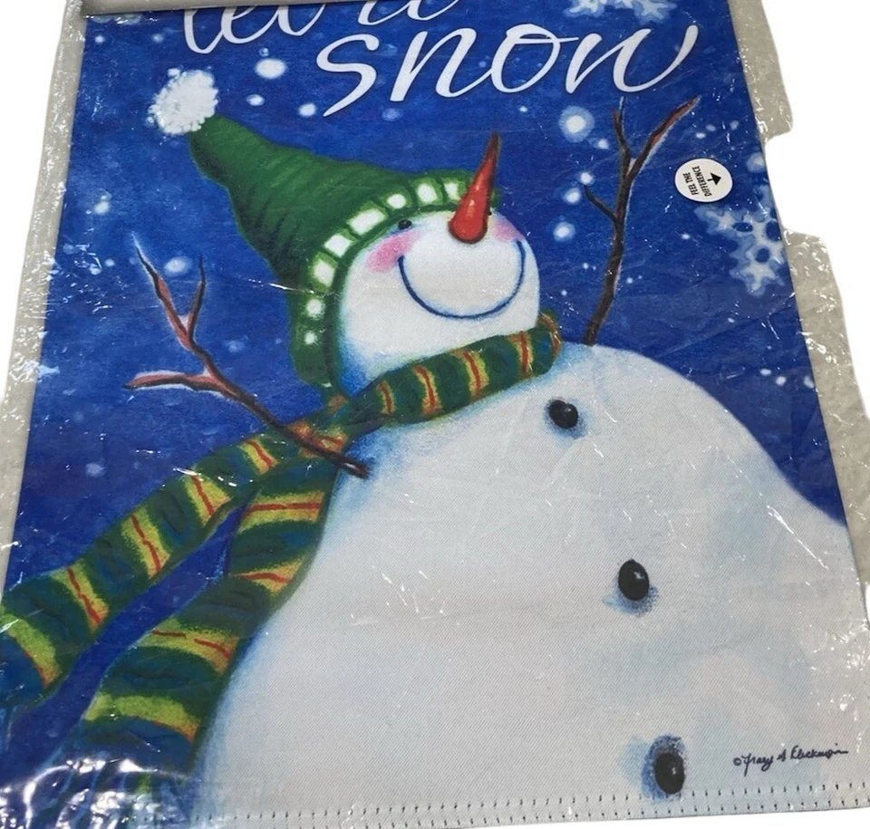 Muñeco de Nieve Navidad Jardín Bandera Fiesta Fiesta Banner Nieve Invierno Decoración Caprichoso Nuevo Foto 1 de 4