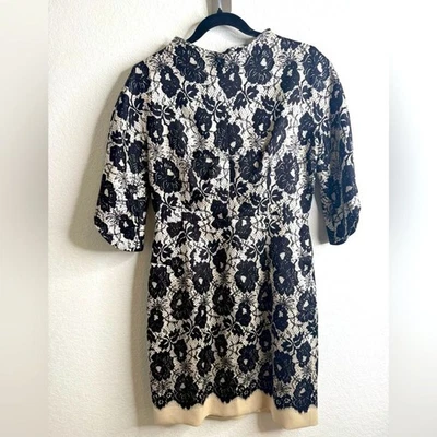 Vestido vaina Milly Of New York para mujer cuello falso manga 3/4 mezcla de lana seda talla 10 Foto 1 de 4