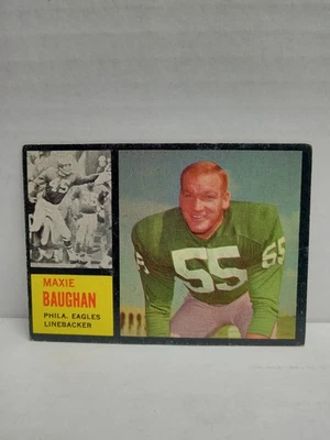1962 Topps - Maxie Baughan #124 en muy buen estado Philadelphia Eagles Foto 1 de 2