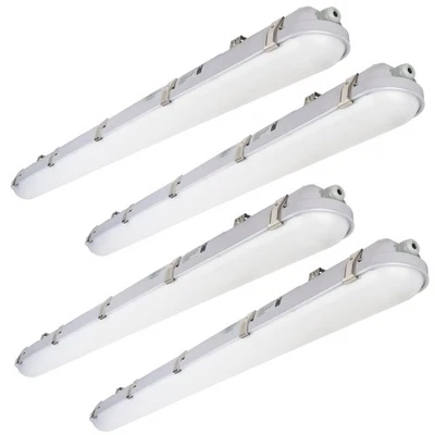 4-Pack LED Vapor Tight Light 40W (80W Eq.) 4200lm, 4FT Outdoor Shop Light Wat... - Image 1 of 4