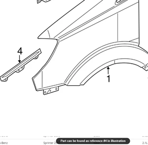 2016-2018 Mercedes-Benz Left Fender Lower Support Bracket - Picture 1 of 1