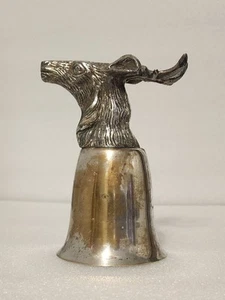 Vintage versilberte Hirsch Hirsch/Elchkopf Steigbügelbecher Kelche - Bild 1 von 24