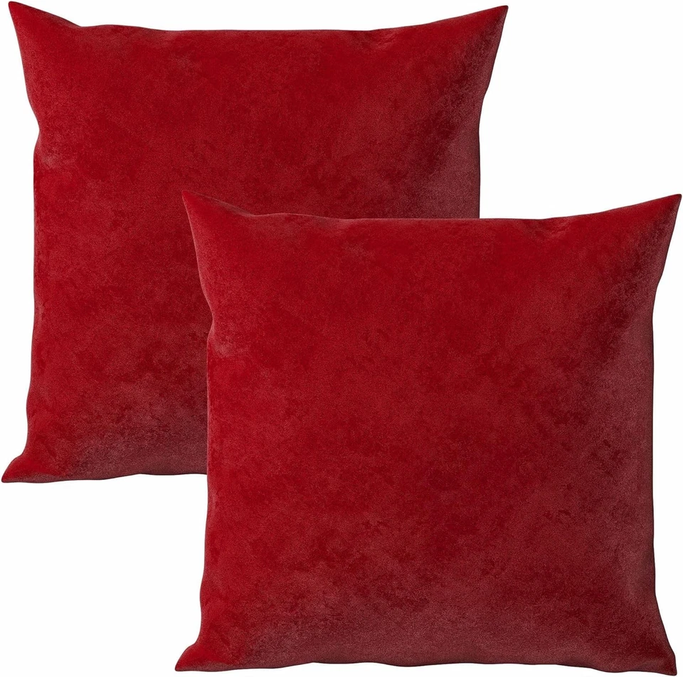 Set of 2 Velvet Throw Pillow Covers Cases 18x18 'Multi Color Variations' - Image 1 of 1