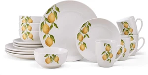 Juego de vajilla Lemons 16 piezas, servicio para 4, blanco - Imagen 1 de 9