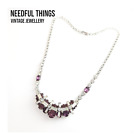 Spectacular Jay Flex Sterling Canadian Jewellery Purple Crystal Necklace