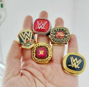 5pcs Wrestling WWE Belt Hall of Fame Team Ring Souvenirs Fan Men Gift