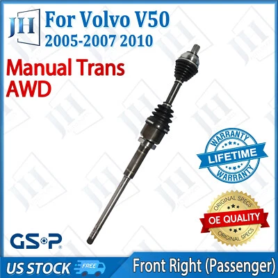 Eje CV pasajero delantero derecho OE para 05 06 07 10 Volvo V50 S40 AWD manual Foto 1 de 4