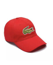 Lacoste Oversized Crocodile Cotton Cap RK4711 51 240 Red