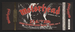 MOTORHEAD Band Full Ticket 1998 European Concert Tour Prague Czech Rep. - LEMMY - Picture 1 of 2