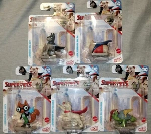 NEU Set 5 DC League of Super Pets Mattel Micro Collection Spielzeug Figuren Topper - Bild 1 von 3