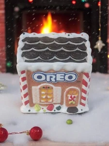 Vintage Nabisco OREO Cookie Jar Ginger Bread House 2001 with Lid High 7.5" - Picture 1 of 7