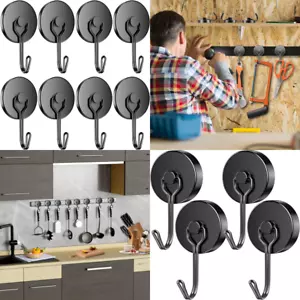 Schwarz drehbare Schaukel magnetische Haken strapazierfähig Neodym Magnet Haken starker Magnet - Bild 1 von 16
