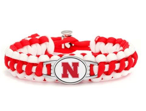 New Nebraska Cornhuskers Paracord Adjustable Bracelet, Gift for Her Mom Him Dad Cover