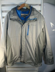 Eddie Bauer Mens 2XL Gray Blue 3 In One WeatherEdge Full Zip Insulated Jacket - Picture 1 of 10