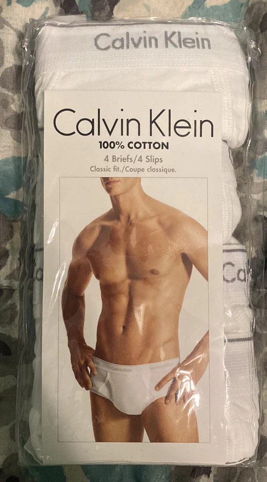 1 Pair Calvin Klein 100 Cotton Classic Boxer Briefs White Size Medium
