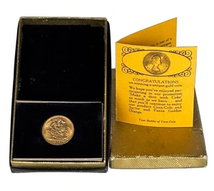Coca Cola Contest Prize 1966 Gold Sovereign Coin in original Prize Packaging - Picture 1 of 7