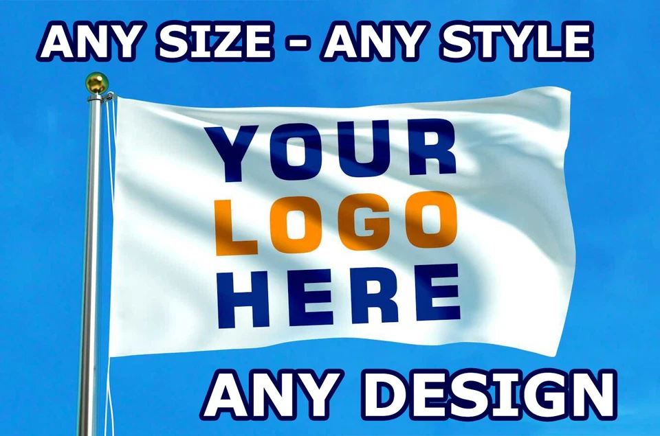 CUSTOM PRINTED PERSONALISED FLAG / BANNER | ANY SIZE | ANY DESIGN | UK SELLER - Image 1 of 4