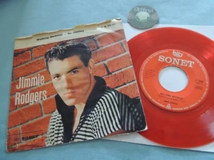 7" Single Jimmie Rodgers Waltzing Mathilda Red Vinyl Sonet Denmark | VG+ - Picture 1 of 7