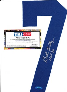 BOB LILLY SIGNED BLUE DALLAS COWBOYS JERSEY NUMBER #7 HOF80 TSP - Picture 1 of 1