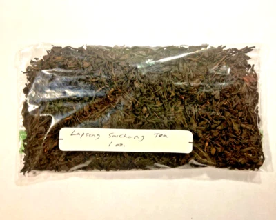 Té negro Lapsang Souchong 1 oz. Hierba ahumada orgánica de hoja suelta certificada por el USDA Foto 1 de 4
