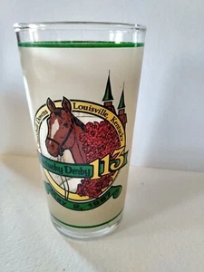 VTG 1987 Kentucky Derby 113 Glass Cup Churchill Downs Louisville Kentucky MINT - Picture 1 of 5