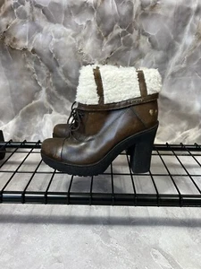 Diesel Mujer Botines Cuero Marrón Imitación Piel Tacones Altos EU 39 - Imagen 1 de 20