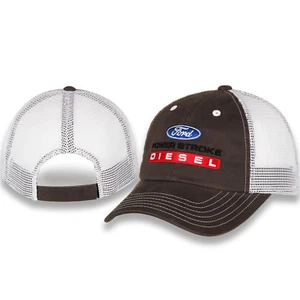 Sombrero de malla gris y blanco para Ford Power Stroke diésel - Imagen 1 de 6