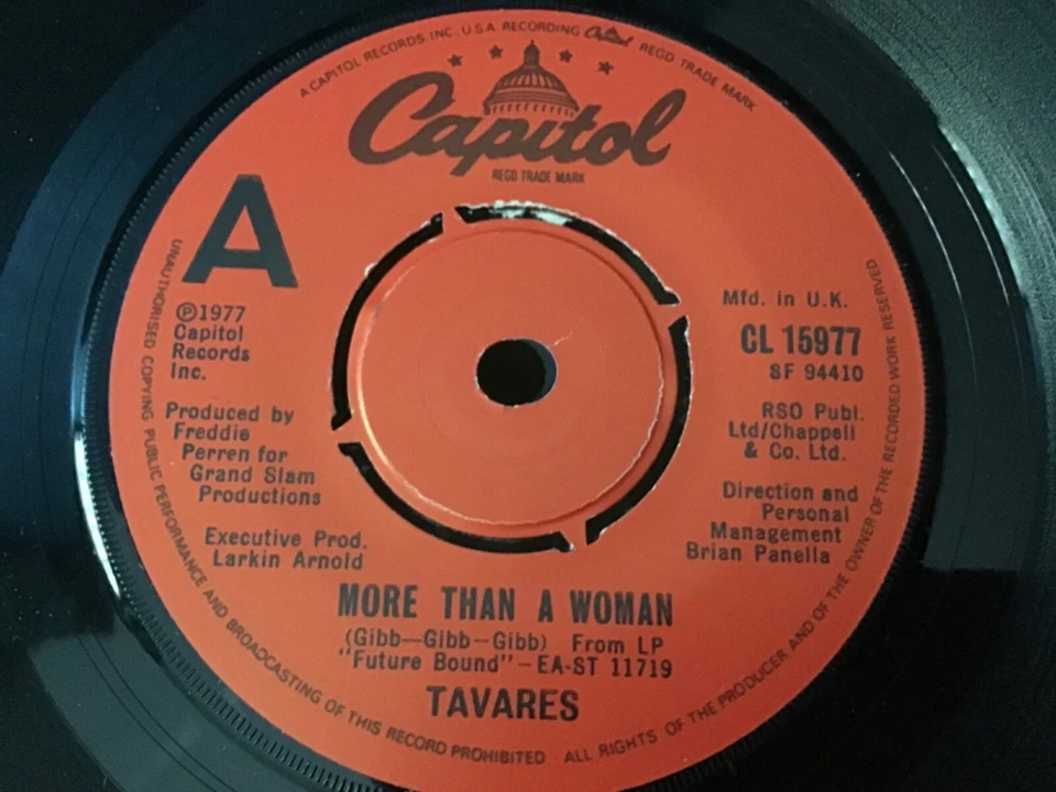 TAVARES . MORE THAN A WOMAN  from the film Saturday night Fever . MINT NEW 1977 - Image 1 of 2