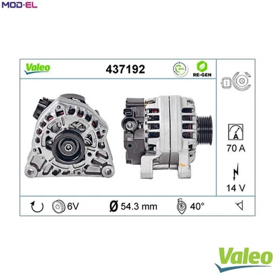 ALTERNATOR 437192 FOR PEUGEOT PARTNER/FURGON/Box/Body/MPV/Van/PATAGONICA/TEPEE - Image 1 of 4