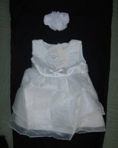Nuevo Vestido Tutú de Tul Blanco Sin Mangas Bebé Niña Elegante Boda Fiesta 24M - Imagen 1 de 5