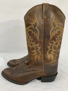 Justin Stampede #2551 spitz zulaufend braun Western Cowboystiefel HERREN 13 EE WEITE - Bild 1 von 15