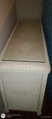 Cajonera de mimbre blanco -6 Foto 1 de 2