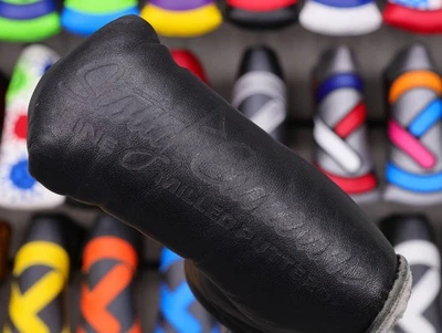 Scotty Cameron GENUINE STEERHIDE Black Leather - FINE MILLED PUTTERS Headcover - Image 1 of 3