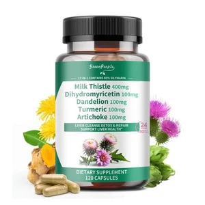 Liver Cleanse Detox & Repair - Strength Milk Thistle 30X Extract - Standardiz... - Bild 1 von 7