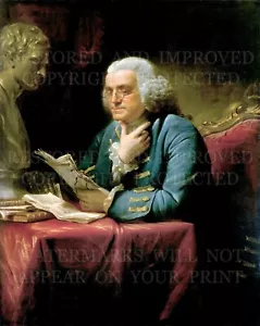 8x10 photo print: Ben Benjamin Franklin 1767 painting by D Martin color portrait - Picture 1 of 1