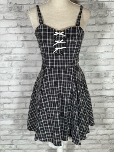 UNDERCOVER Abito a quadri Secret Honey nero bianco