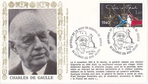 Philatelistischer Briefumschlag 1985 Charles de Gaulle Colombey les deux Eglises - Bild 1 von 2