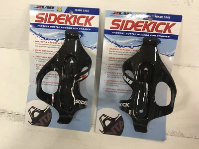 XLab Sidekick 08lbs Left / Right Carbon Water Bottle Cage (Gloss-black)  - Image 1 of 4