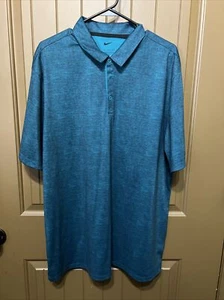 Nike Dri-FIT Crosshatch Polo, Size XL, Dark Teal, Heathered  - Picture 1 of 5
