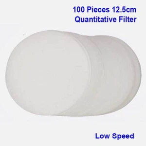 100 Pcs 12.5cm Slow Speed Quantitative Filter Paper Filtration Laboratory Supply - Picture 1 of 1